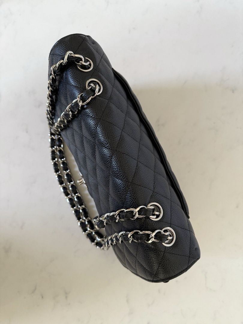 Chanel Timeless Jumbo Caviar Flap Bag CC