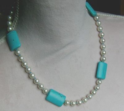 klassich schöne Perlen-Türkiskette