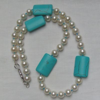 klassich schöne Perlen-Türkiskette