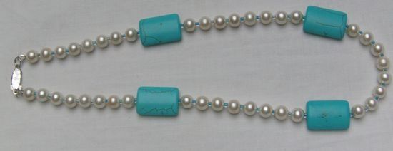 klassich schöne Perlen-Türkiskette