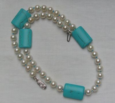klassich schöne Perlen-Türkiskette