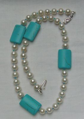 klassich schöne Perlen-Türkiskette