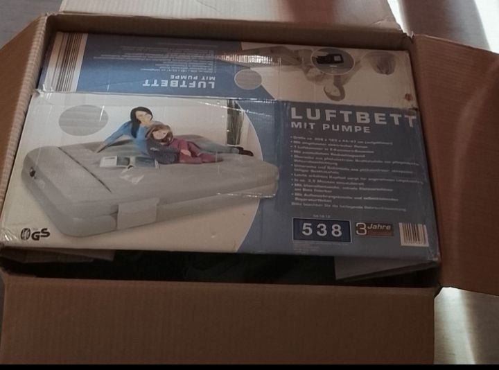 2 Personen Luftbett Luftmatratze selbstaufblasend Reisebett mit Pumpe Gästebett