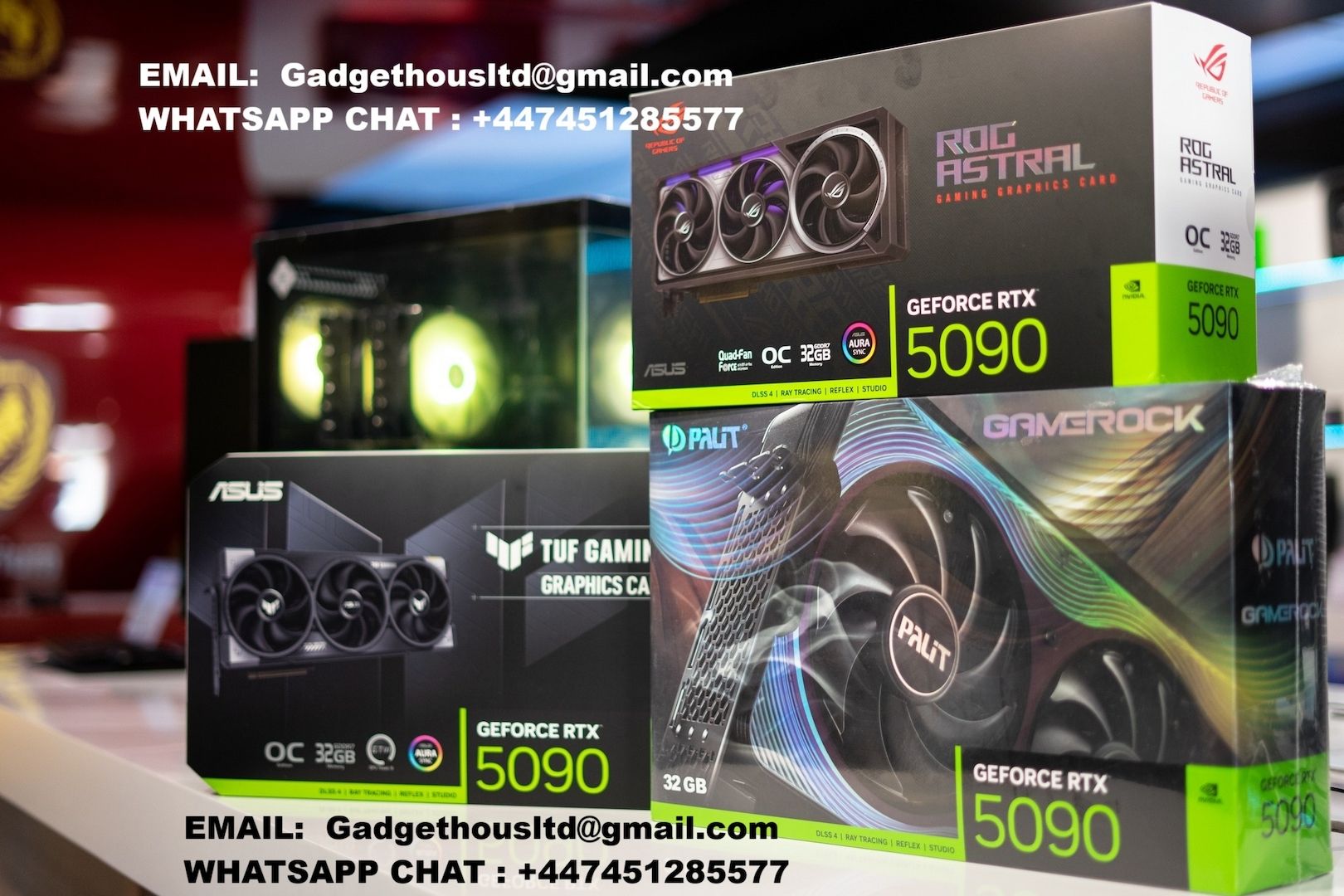 GeForce RTX 5090, RTX 5080, RTX 5070 Ti, RTX 5070, RTX 4090, RTX 4080 Super, RTX 4080, RTX 4070 Ti