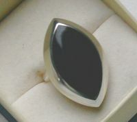 Ring, 925 Silber mit einen Onyxstein