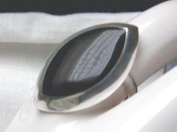 Ring, 925 Silber mit einen Onyxstein