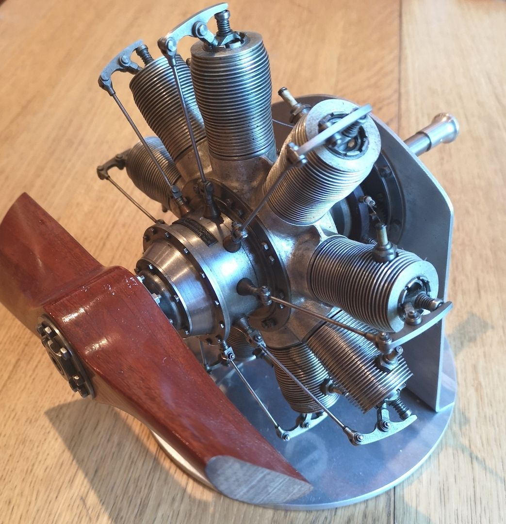 Scale Gnome 7 Zylinder Dreh Vintage Zündung Modellflugzeug Motor