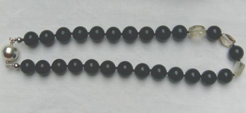 Edelsteinkette, Adlerachat kombiniert mit Lemmonquarz