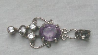 aparter Schmuckanhänger, 925 Silber mit gefassten Zirkonia