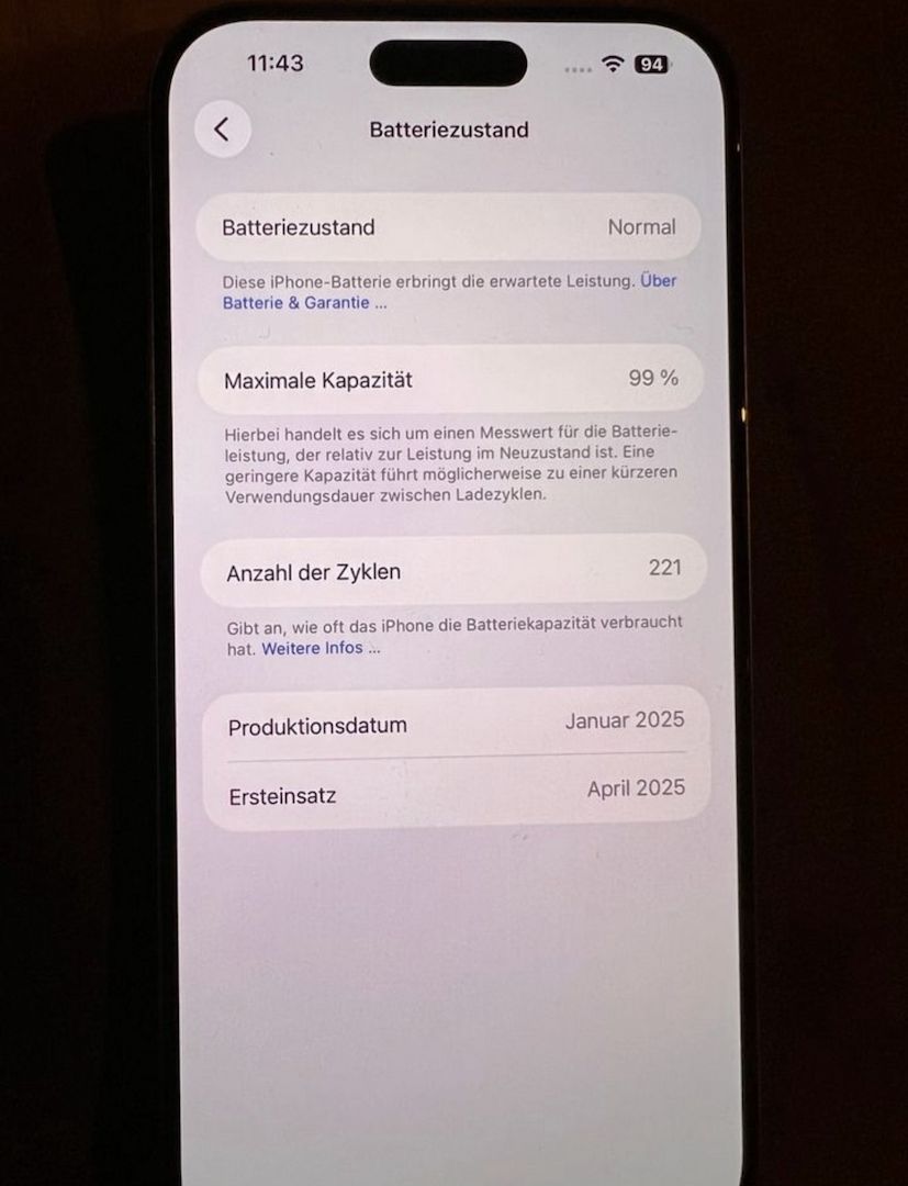 IPhone 15 Pro Max 256GB Silber