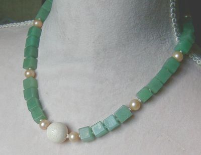 Aventurinkette im romatischen Design