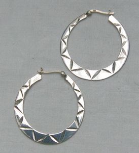 sehr ansprechende Kreolen, 925 Silber