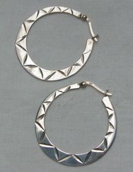 sehr ansprechende Kreolen, 925 Silber