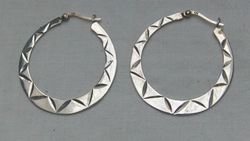 sehr ansprechende Kreolen, 925 Silber