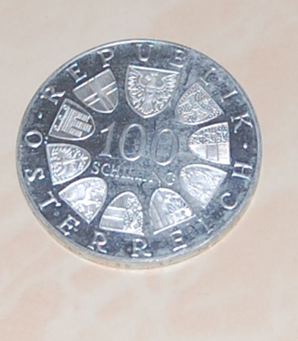 100 Schilling Silbermünze Österreich1976 Olympia Innsbruck IIX