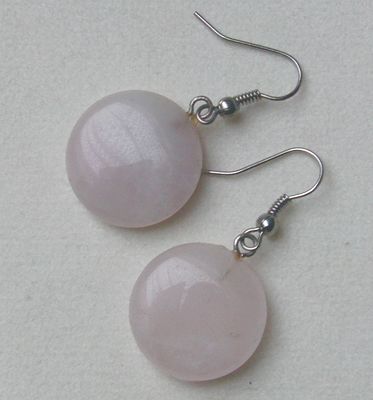 Ohrringe, Rosenquarz, kleisam und chic