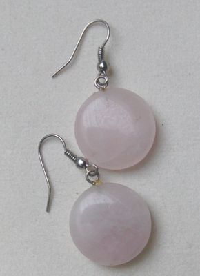 Ohrringe, Rosenquarz, kleisam und chic