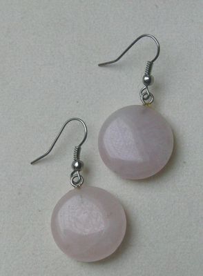 Ohrringe, Rosenquarz, kleisam und chic