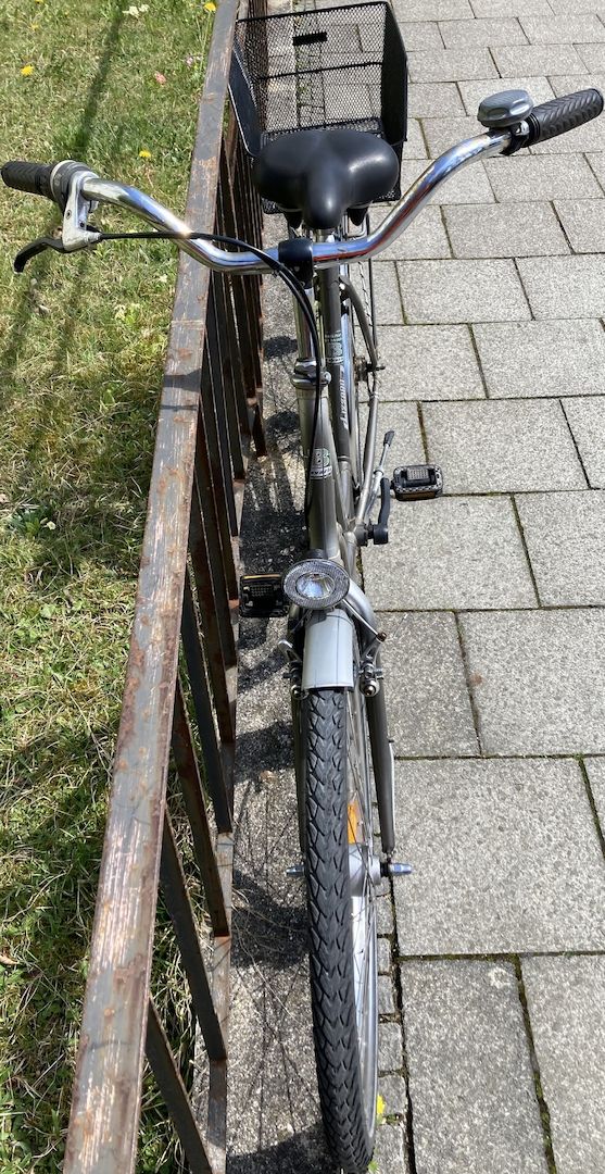 Stadtfahrrad Bavaria Line Lizzard für Damen, 26 Zoll, Nabenschaltung, Nabendynamo, Korb, Beleuchtung