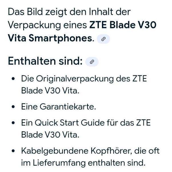 ZTE BLADE V30 VITA (Dual Sim!) 3GB/128GB GRAU 