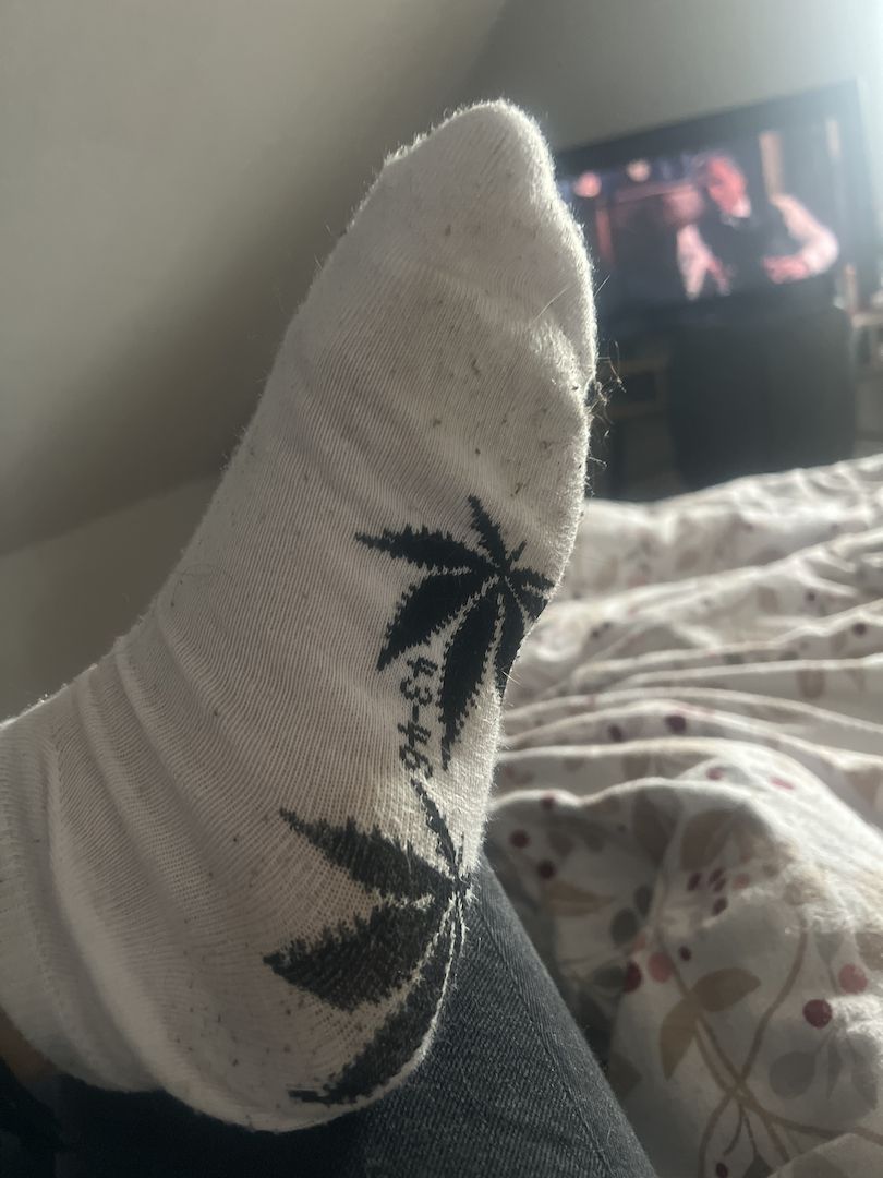 Getragene Socken