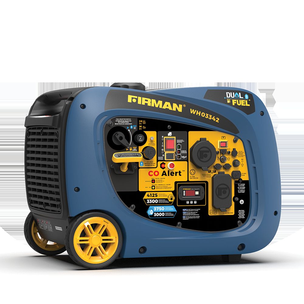 FIRMAN Dual Fuel Inverter Portable Generator – 4125W Electric Start with CO ALERT