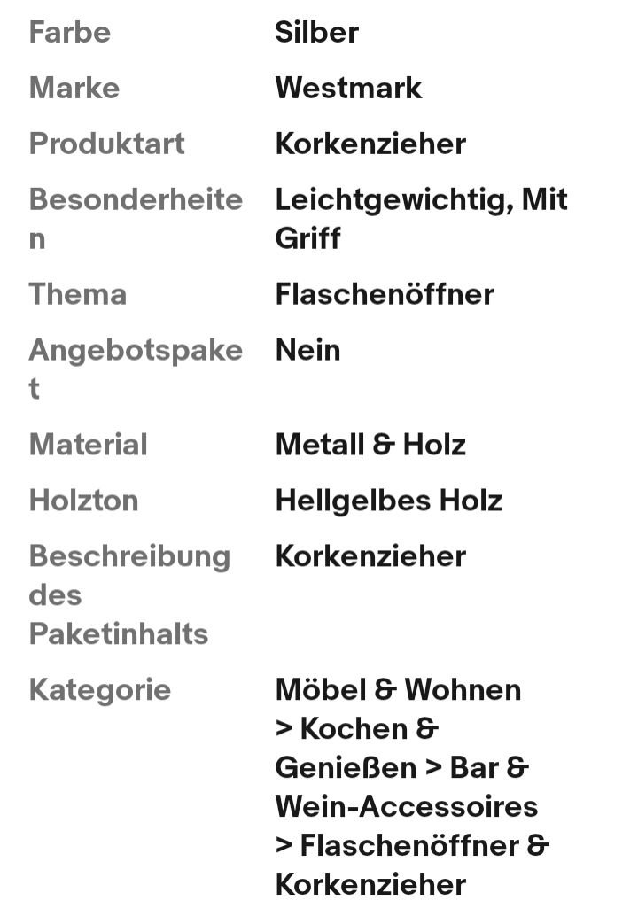 Westmark Korkenzieher