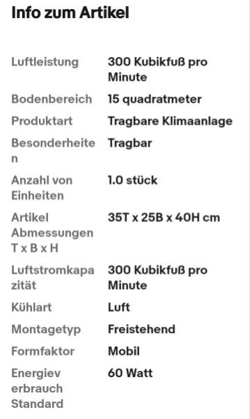 Energieeffizienter Luftkühler Mobil, Tragbare Klimaanlage Ohne Abluftschlauch, S