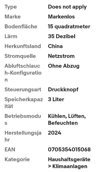 Energieeffizienter Luftkühler Mobil, Tragbare Klimaanlage Ohne Abluftschlauch, S