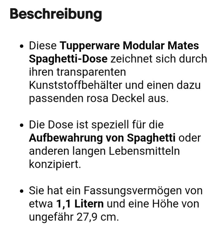 Tupperware Modular Mate Shaker 1,1 Liter Höhe 27,9 cm
