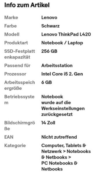Lenovo L420 6GB RAM DVD-RW
