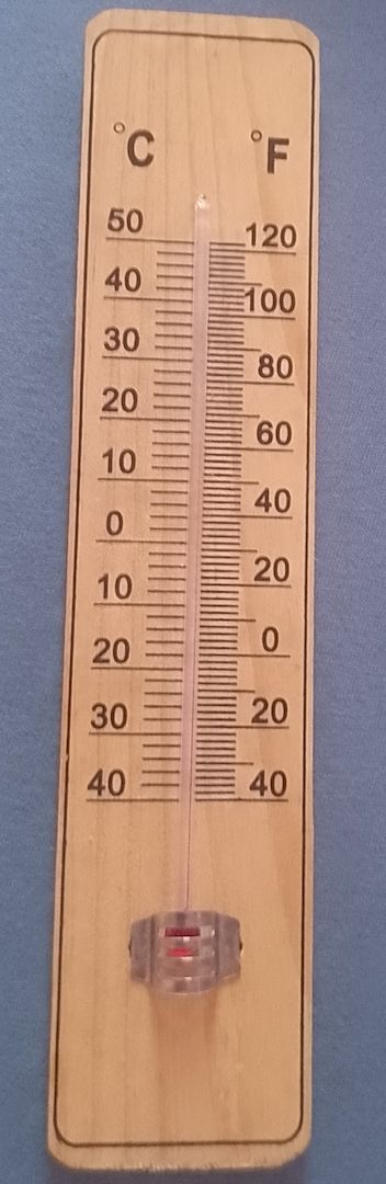 Thermometer 22 cm aus Holz