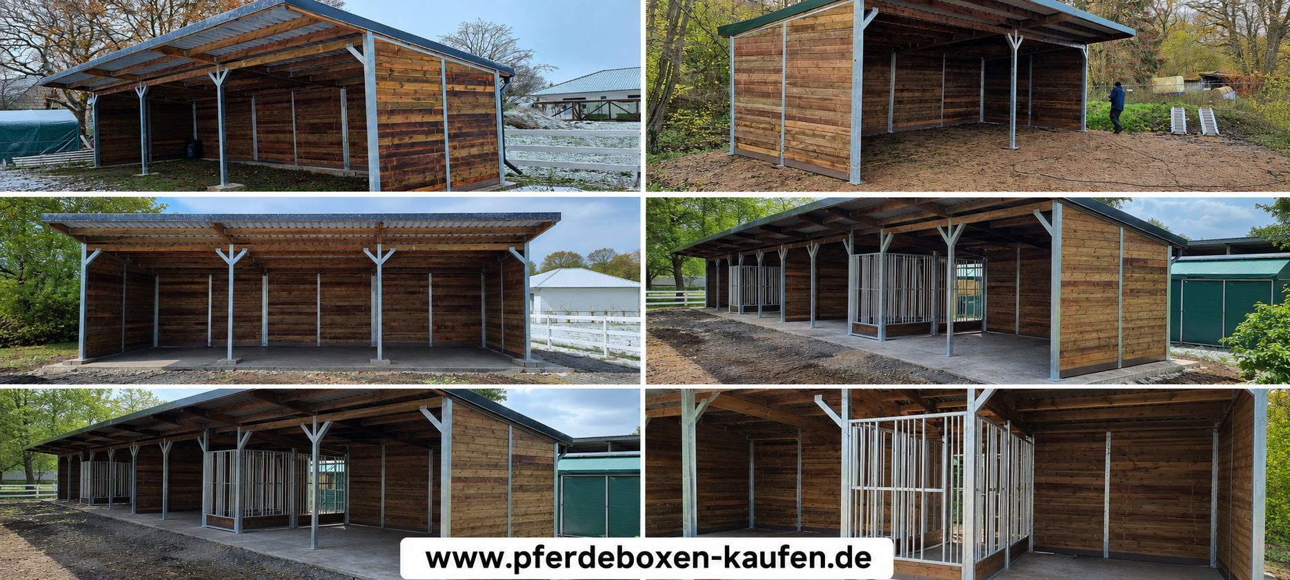 Pferdeunterstände & Weidehütten - stabiler Wetterschutz | Offenstall kaufen