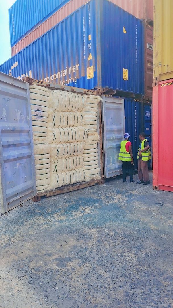 Sisalfasern aus Kenia für den Export.