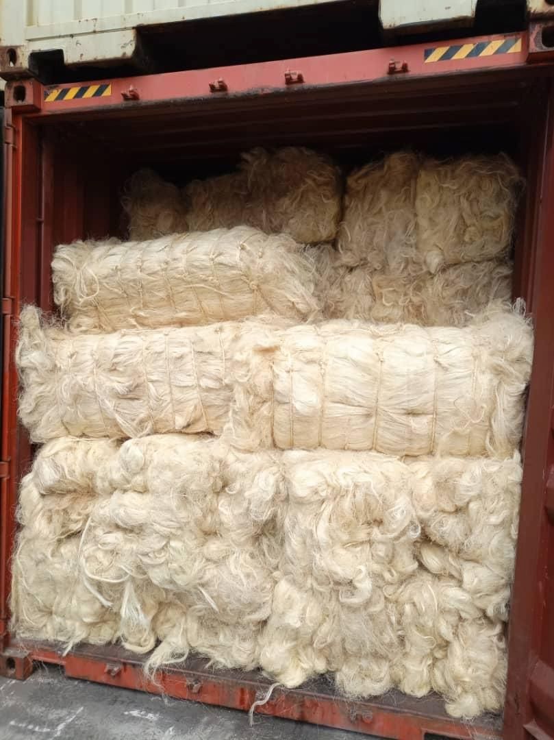 Sisalfasern aus Kenia für den Export.