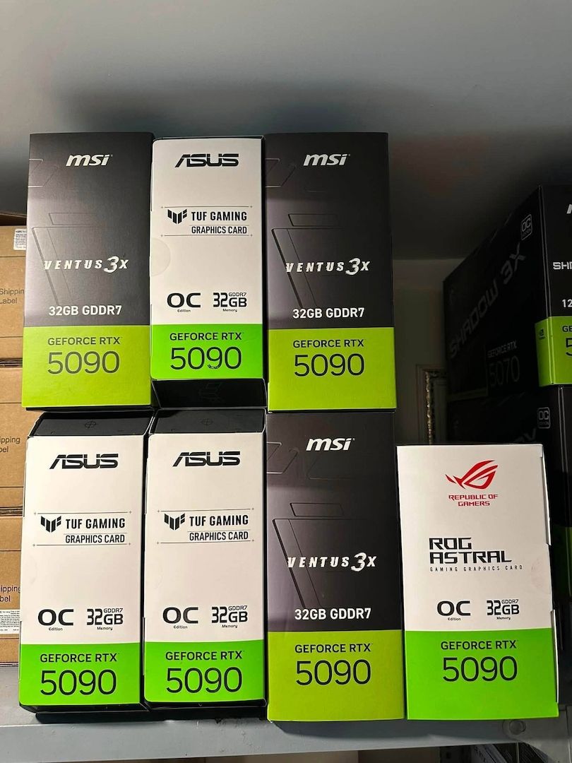 GeForce RTX 5090, RTX 5080, RTX 5070 Ti, RTX 5070, RTX 4090, RTX 4080 Super,  RTX 4080, RTX 4070 Ti