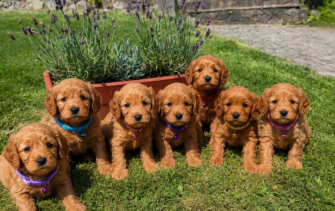 Cockapoo-Welpen suchen ein neues Zuhause.