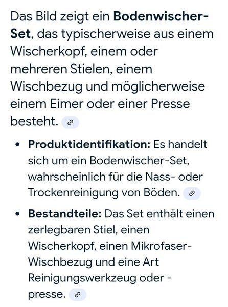 Großer Flachmop, Flacher Wischmopp, 360° Drehgelenk Bodenwischer Set Flachmopp