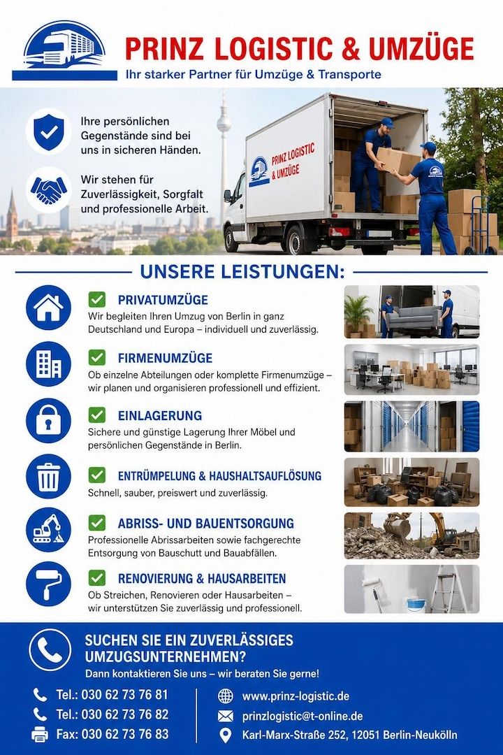 Prinz Logistic Ihr starker Partner bei Umzügen