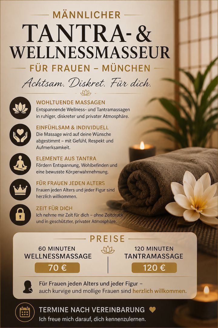 Männlicher Masseur für Frauen – Wellness & Tantra