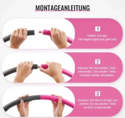 8 Teile Hula Hoop Fitness Reifen Schaumstoff Bauchtrainer Fitnesstraining