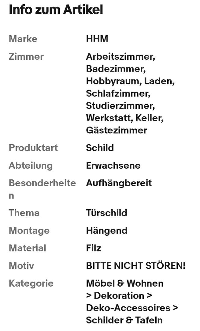 2 Stück HHM komm rein Schild bitte nicht stören Schild
