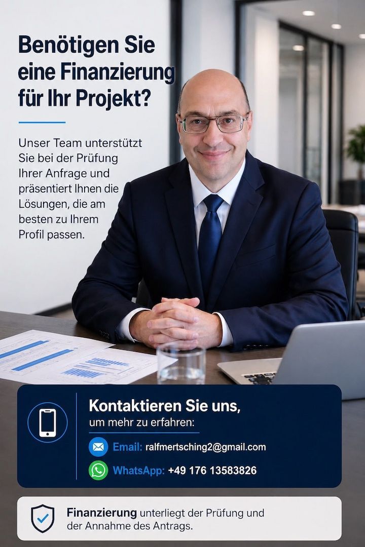 Benötigen Sie eine Finanzierung für Ihr Projekt?