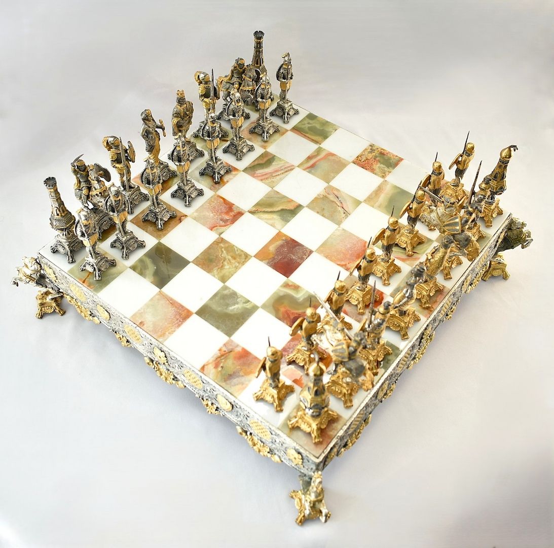Giuseppe Vasari Mittelalter Schachspiel Vergoldet