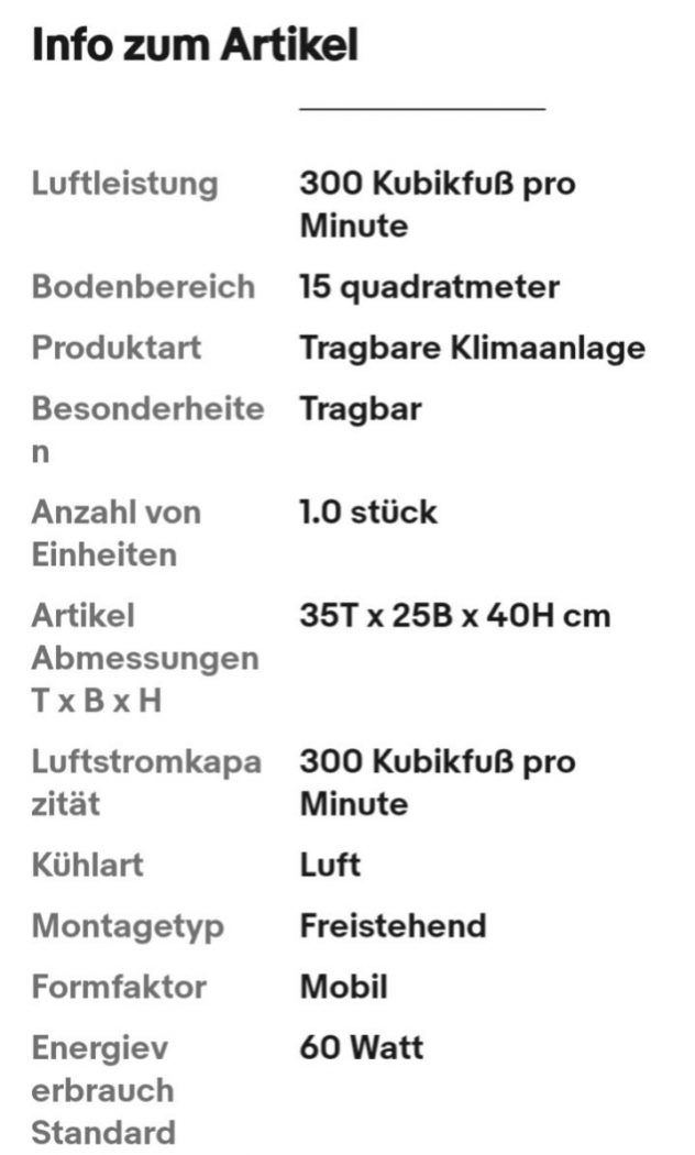 Energieeffizienter Luftkühler Mobil, Tragbare Klimaanlage Ohne Abluftschlauch, S