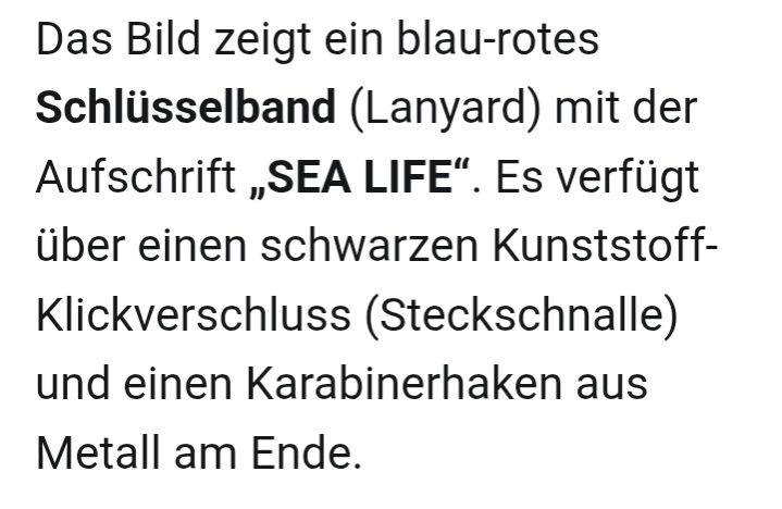 Schlüsselband: SEA-LIFE