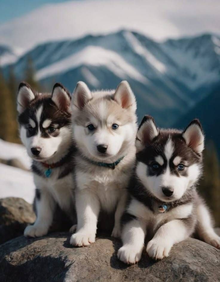 Siberian-Husky-Welpen suchen ein neues Zuhause