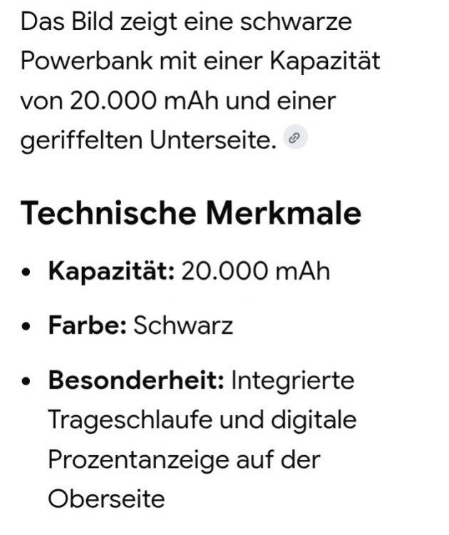 Powerbank 20000mAh USB-C Schnellladegerät Externer Akku, USB 2 von Links defekt