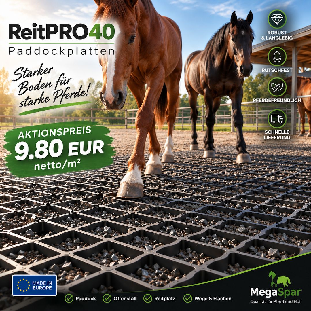 Rasengitter & Paddockplatten - stabile Bodengitter für Pferde - Extrem robuste Paddockgitter