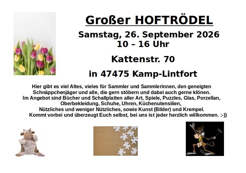 Großer Hoftrödel - 26.09.2026 - Kamp-Lintfort